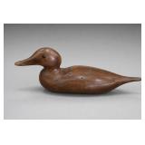 Hollow-Carved Wooden Duck Decoy or Sculpture