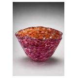 Tom McGlauchlin Signed Art Glass Bowl