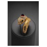 Kenneth Jay Lane Coiled Serpent Ring