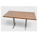Unmarked Rectangular Pedestal Table