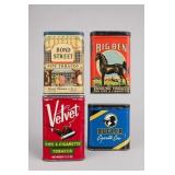 Group of Four Tobacco Tins and Cigarette Case