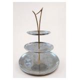 Three-Tier Silver-Tone Serving or Display Stand