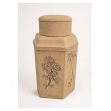 Chinese Faceted Clay Tea Caddy