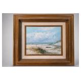 Framed Coastal Beach Landscape