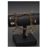 Coro Gold-Tone Bible Charm Bracelet