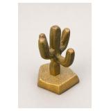 Brass Cactus Ring Holder