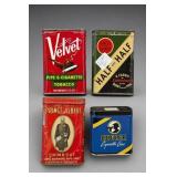 Four Tobacco Tins and a Bugler Cigarette Case