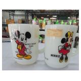 1980 Disney Mickey and Minnie Mugs