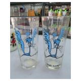 Pepsi / Warner Bros Pair of 1973 Runner Glasses