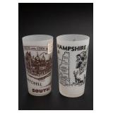 Pair South Dakota & New Hampshire Glass Tumblers