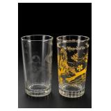 The Wizard of Oz Decorated Glass Tumblers, Pair