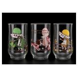 Friendship-Themed Illustrated Glass Tumblers
