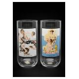 Pair of TOOTï¿½n TOTUM Norman Rockwell Tumblers