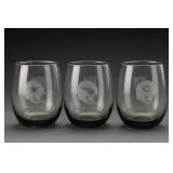 NFL Set of 3 Stemless Glasses: Cowboys, & Bears