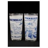 Michigan and Tennessee Souvenir Tumblers