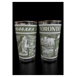 Pair of Niagara and Toronto Souvenir Tumblers