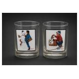 Pair of 1979 Arbyï¿½s Pepsi Norman Rockwell Glasses