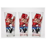 Dudley Do-Right Printed Glass Tumblers, Set of 3