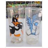 Daffy Duck & Road Runner Cartoon Tumblers, Pair