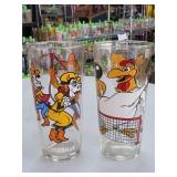 Pair of Clear Cartoon Character Tumblers: & Horace