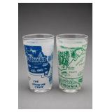 Pair of Missouri and Virginia Souvenir Glasses