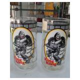 Pair of 1977 King Kong Coca-Cola Glasses