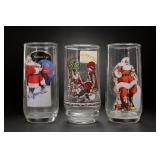 Coca-Cola Haddon Sundblom Christmas Glasses, 3