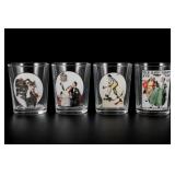 BP Presents Norman Rockwell Glassware of 4