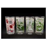 Set of 4 Musical Song & Souvenir Glasses
