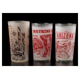 3 Regional Souvenir Glass Tumblers: New & Arizona