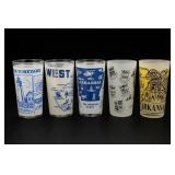 Group of Five State & Province Drinking Glasses