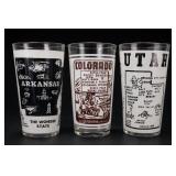 Arkansas, Colorado & Utah Souvenir Glasses