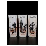 Kansas Historical Souvenir Tumblers, Lot of 3
