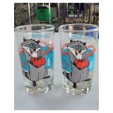 Pair Disney Pocahontas Character Glass Tumblers