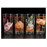 Four State & Novelty Song Glass 1968 Copyright