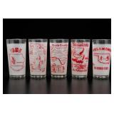 Five State Souvenir Tumblers: Iowa, Probable & OK