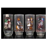 Four Holly Hobbie Coca-Cola Tumblers
