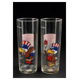 Pair of Coca-Cola 1984 Los Angeles Olympic Glasses
