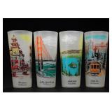 Four California Scenic Souvenir Tumblers