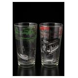 Pair of Historical-Scene Glass Tumblers