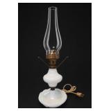 Miller Milk-Glass Electric Table Lamp
