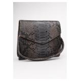 Anima Iris Snakeskin-Patterned Purse w Box