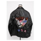 Diamond Plate 2X Buffalo Leather Motorcycle Jacket