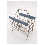 Wire Magazine Rack with Gray Panels