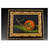 Signed "Fran Speer" Persimmon Oil Painting