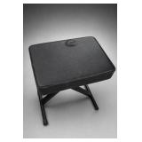 Black Padded Seat/Stool with Metal T-Shaped Base