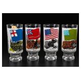 Anchor Hocking Flag Glass Tumblers, Set of 4