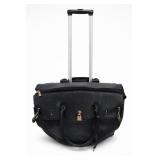 KC Jagger Black Reptile-Pattern Rolling Travel Bag