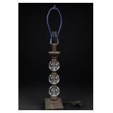 Unmarked Three-Globe Electric Lamp