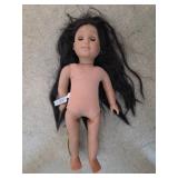 Soft-Bodied Fashion Doll with Long Dark Hair